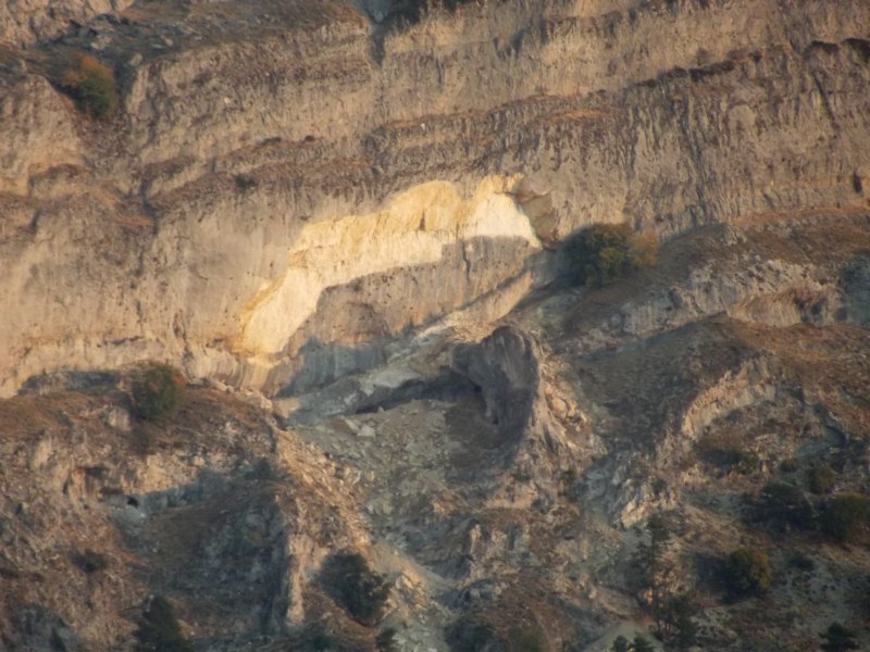 Desprendimiento en la sierra de La Cabrilla