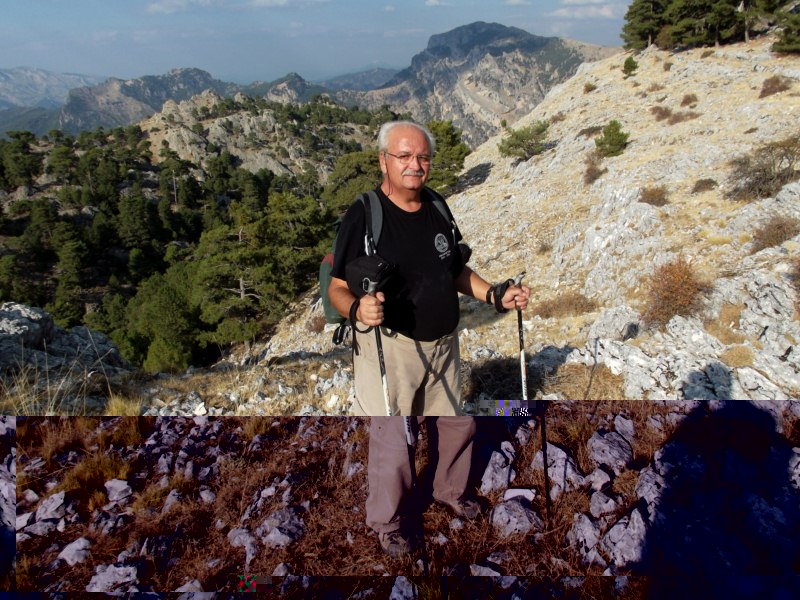 Al fondo derecha Las Banderillas, por encima de mi cabeza el collado de Roblehondo y a la izda. Calarejo chico y Calarejo de los Nevazos