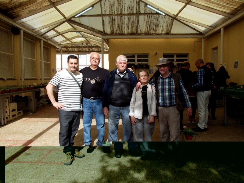 de dcha. a izda. Miguel y su esposa Teresa, Alberto investigador en la universidad de Xalapa (tillandsias y también orquídeas) el que suscribe y Mestre
